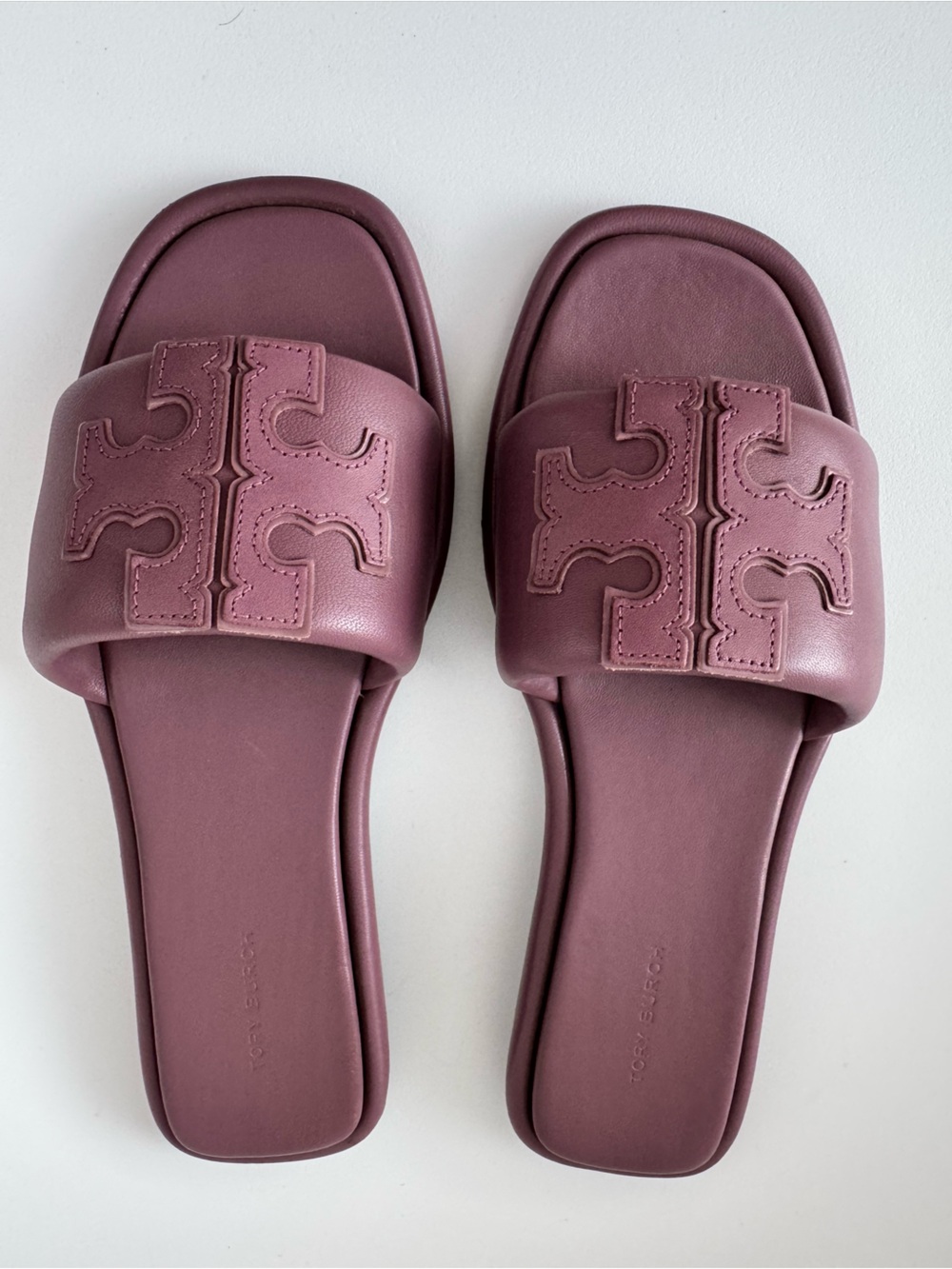 Tory Burch Double T Sport Slide Mauve Cipria Women’s 7.5 Retail $198